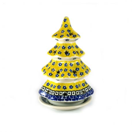 Polish Pottery Christmas Treelight - Yellow