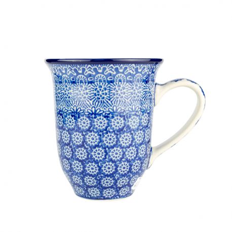Polish Pottery Large Mug - Blue Lace - 450ml