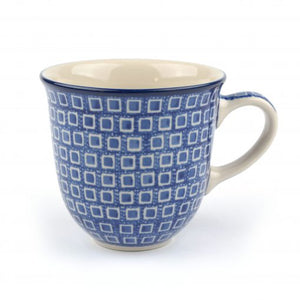 Polish Pottery Mug Tulip - Blue Diamond - 340ml
