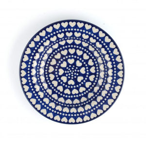Polish Pottery Deep Plate - Blue Valentine