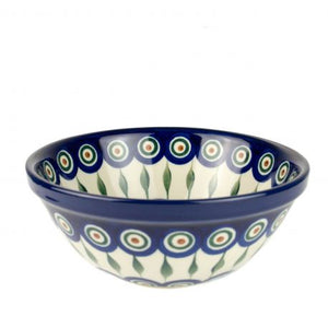 Polish Pottery Cereal Bowl - Peacock Eye