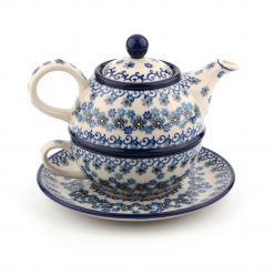 Polish Pottery Tea for One - Winter Garden - 600ml