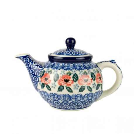 Polish Pottery Small teapot - Red Rose