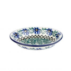 Polish Pottery Soap dish with holes - Cornflower